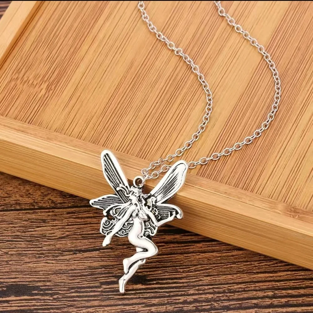 $2/$25 or 3/$35 NWOT Silver dangling fairy necklace - Picture 6 of 11